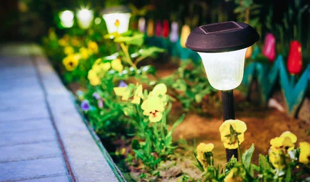 solar-powered garden lights